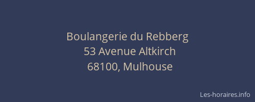 Boulangerie du Rebberg