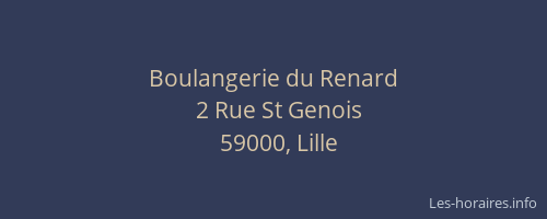 Boulangerie du Renard