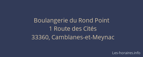 Boulangerie du Rond Point