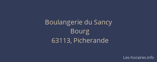 Boulangerie du Sancy
