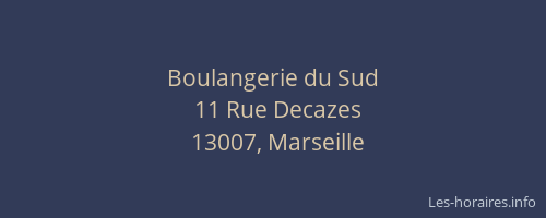Boulangerie du Sud