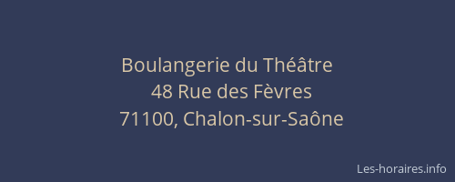 Boulangerie du Théâtre