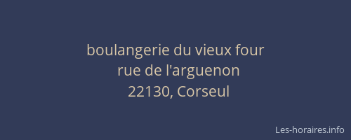 boulangerie du vieux four