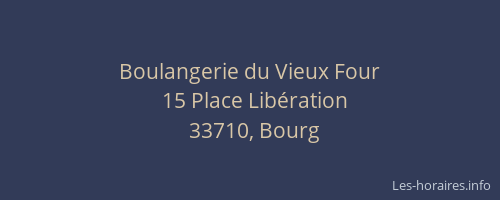 Boulangerie du Vieux Four