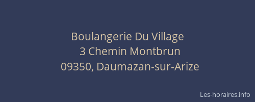 Boulangerie Du Village