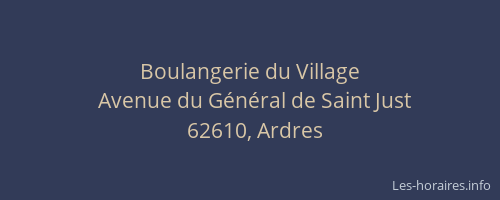 Boulangerie du Village