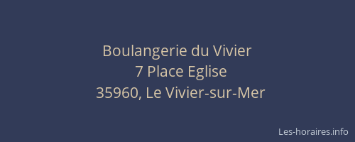 Boulangerie du Vivier