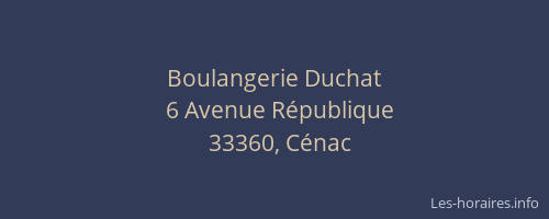 Boulangerie Duchat