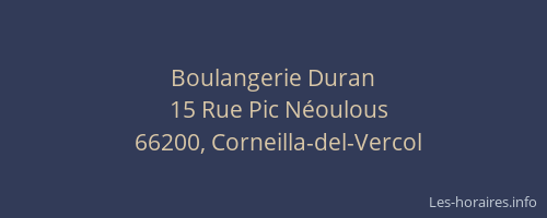 Boulangerie Duran
