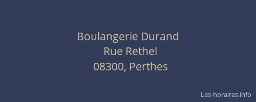 Boulangerie Durand