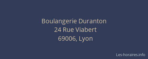 Boulangerie Duranton