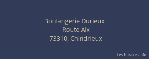 Boulangerie Durieux