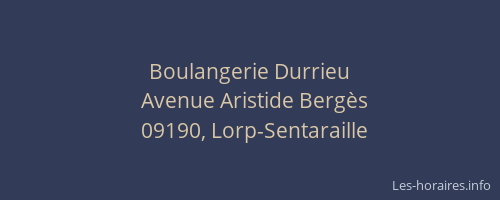 Boulangerie Durrieu