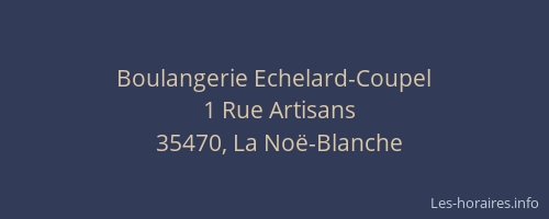 Boulangerie Echelard-Coupel