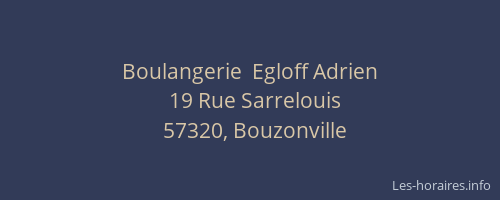 Boulangerie  Egloff Adrien