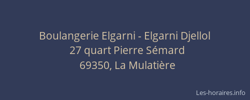Boulangerie Elgarni - Elgarni Djellol
