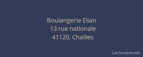 Boulangerie Elian