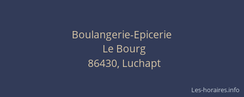 Boulangerie-Epicerie