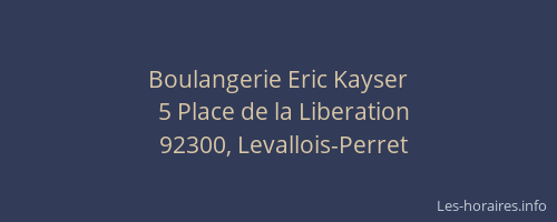Boulangerie Eric Kayser