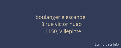 boulangerie escande