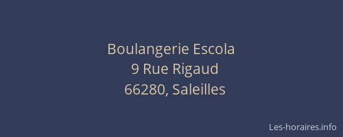 Boulangerie Escola