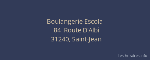 Boulangerie Escola