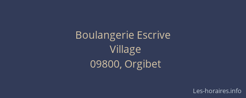 Boulangerie Escrive