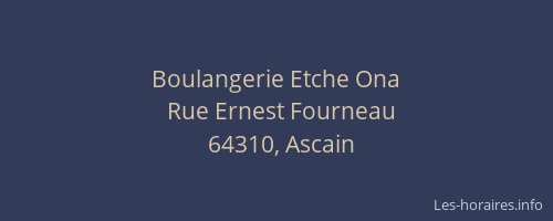 Boulangerie Etche Ona