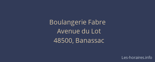 Boulangerie Fabre