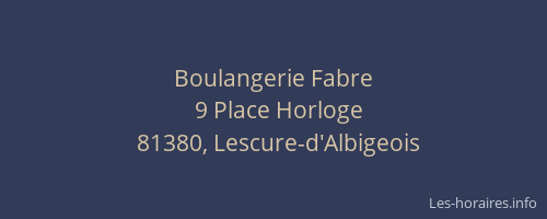 Boulangerie Fabre