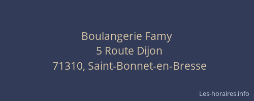 Boulangerie Famy