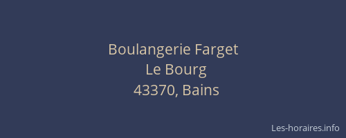 Boulangerie Farget