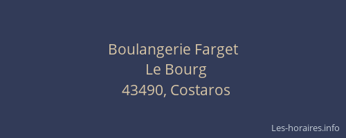 Boulangerie Farget