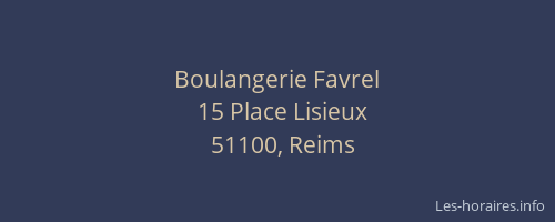 Boulangerie Favrel