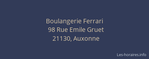 Boulangerie Ferrari