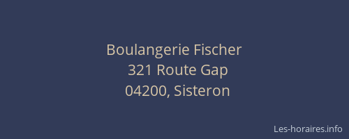 Boulangerie Fischer