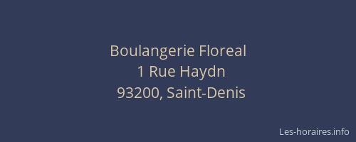 Boulangerie Floreal