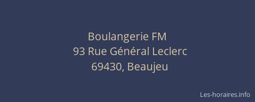 Boulangerie FM