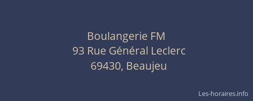 Boulangerie FM