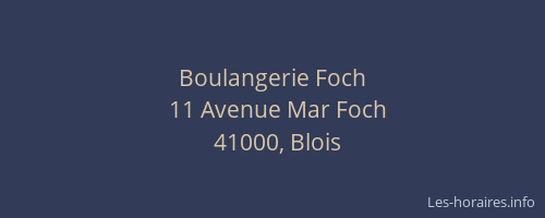 Boulangerie Foch