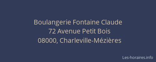 Boulangerie Fontaine Claude
