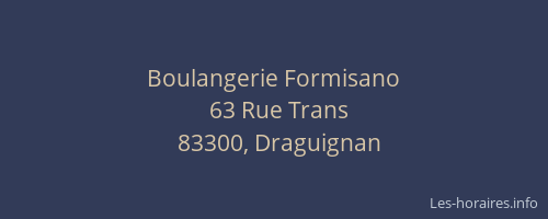 Boulangerie Formisano