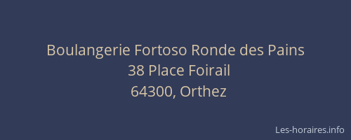 Boulangerie Fortoso Ronde des Pains