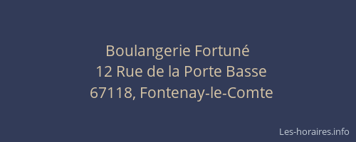 Boulangerie Fortuné