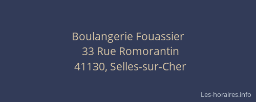 Boulangerie Fouassier