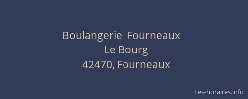 Boulangerie  Fourneaux  
