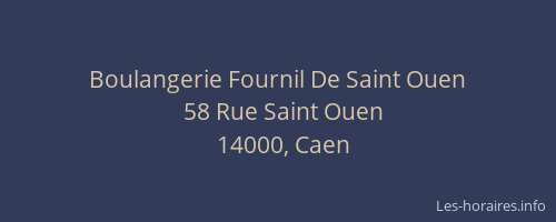 Boulangerie Fournil De Saint Ouen