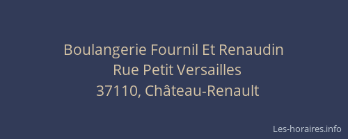 Boulangerie Fournil Et Renaudin