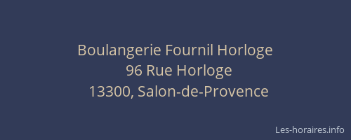 Boulangerie Fournil Horloge