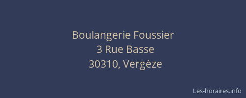 Boulangerie Foussier